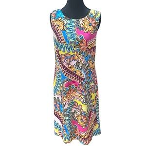 Ronni Nicole Sleeveless Knee Length Sheath Dress Summer Spring Vibrant EUC 12